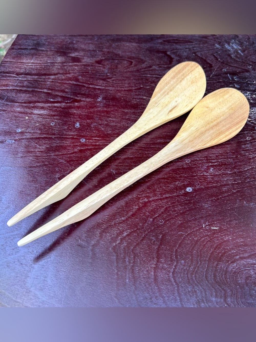 Dansk Wooden Teak Salad Serving Set Spoon Set International Designs JHQ THAILAND